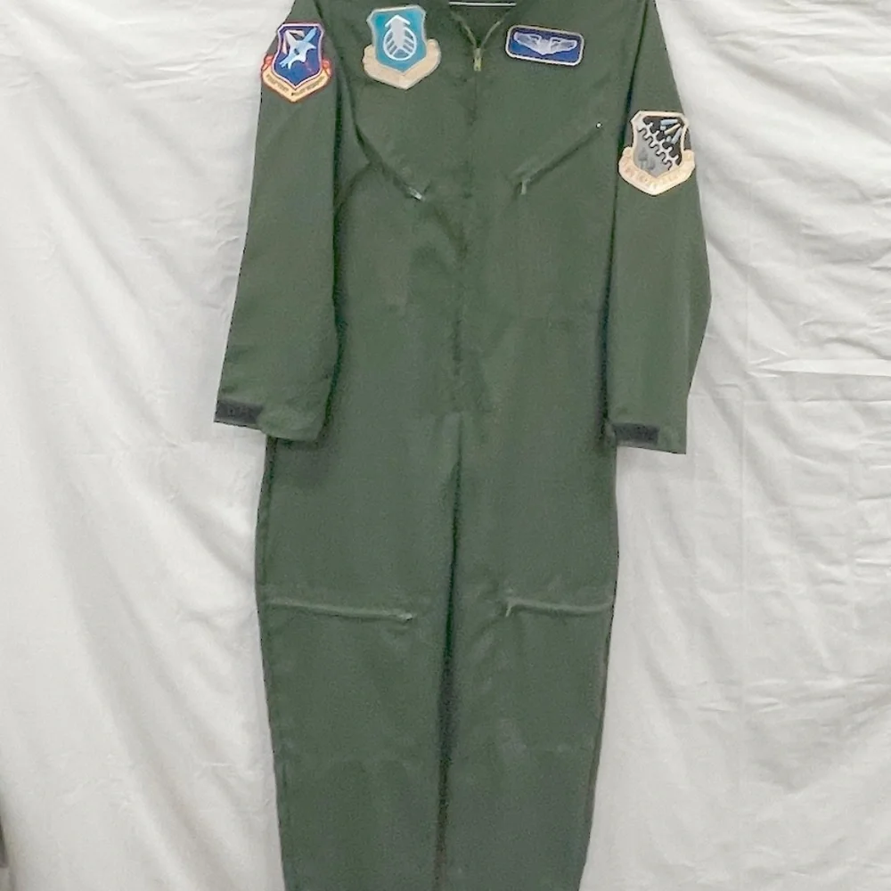 ERA Spooky Green Pilot Coverall Costume Cosplay Medium